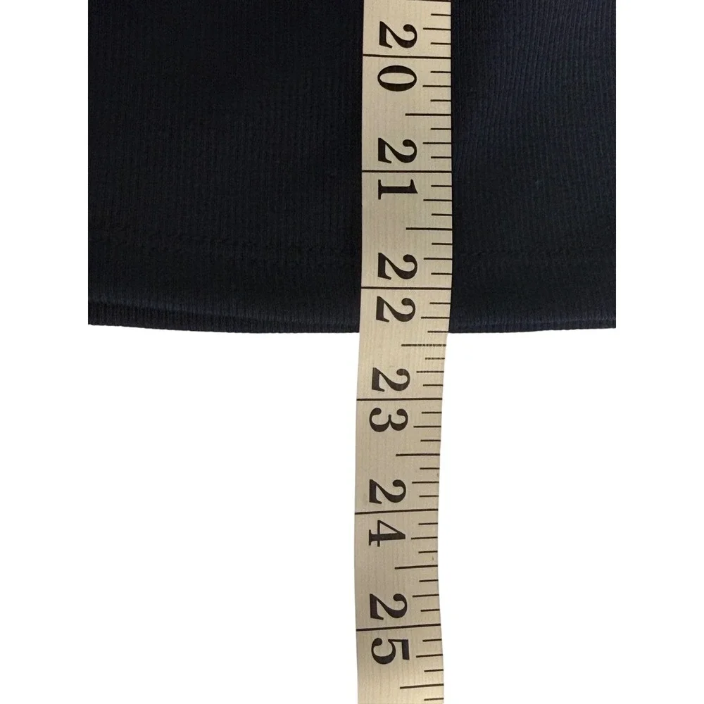 Madewell Midnight‎ Navy Blue Puff-Sleeve Henley Knit Top NW195 XS New
